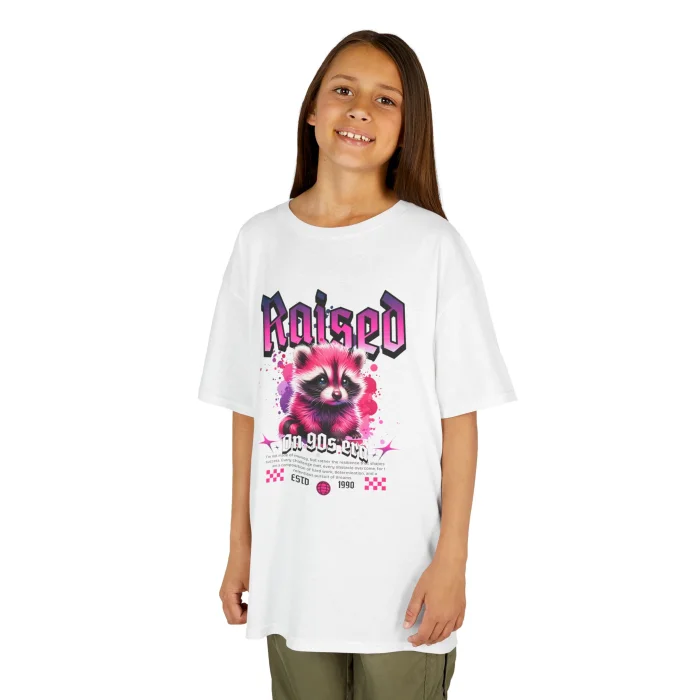 T-shirt Dziecięcy z nadrukiem Raised on 90's Era